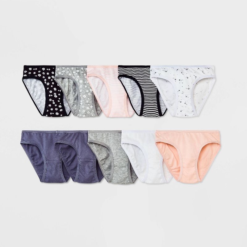 Girls' 10pk Cotton Bikini Underwear - Cat & Jack™, 1 of 2