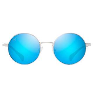 Maui Jim Moon Doggy Fashion Sunglasses - Blue Lenses With Silver