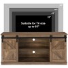 CENGHU TV Stand for Television up to 65" , Modern Mid Century Entertainment Center with Sliding Barn Door, Storage Cabinet Table Living Room, Brown - 3 of 4