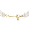 Ross-Simons 3-8.5mm Cultured Pearl and 1.00 ct. t.w. White Zircon Bracelet in 18kt Gold Over Sterling Size 7 - 3 of 4