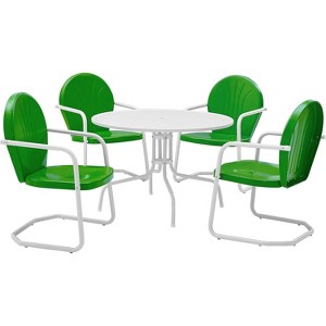 HomeStock Griffith 5Pc Outdoor Metal Dining Set -  Table & 4 Chairs - 1 of 4