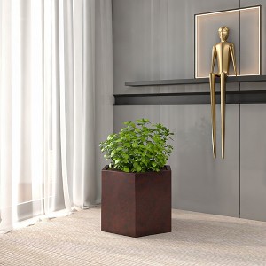 LeisureMod Thicket Collection Hexagon Planter Pot in Fiberstone with Drainage Holes - 1 of 4