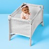 Gray Dot Folding Doll Crib for 14" - 16" Dolls - Gigglescape™ - image 2 of 4