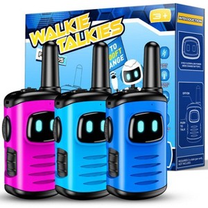 FUNFORFUN Kids Walkie Talkies for 3-8 Year Old, Toys for Boys 3-5, Mini Robots Walkies Talkie Outdoor Toys for Boys Girls, Birthday Gifts-Green - 1 of 4