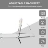 Folding Chaise Lounge Chair, Pool Sun Tanning Chair, Outdoor Lounge Chair with Reclining Back, Breathable Mesh Seat, Headrest for Beach, Patio - 4 of 4
