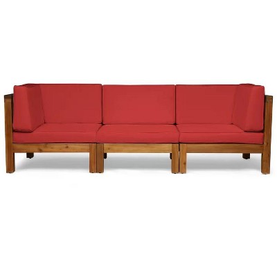 XINGHANZHENXUAN White 3-Piece Patio Sofa Set, Modular Outdoor Sectional for Small Spaces & Balconies