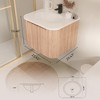 Lyngins Wall-Mounted Bathroom Vanity with Sink, Modern Floating Vanity Cabinet with Soft Close Drawer, Wave Texture Wood Finish, Cultured Marble - 3 of 4