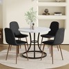 KTMBDW Dining Chairs Set of 5, Modern Circular Dining Table, Paired With 4 Linen-Cotton Material High Resilience Dining Chair with Metal Leg - 2 of 4