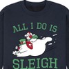 Men's - Frosty the Snowman - All I Do Is Sleigh Graphic Fleece Sweatshirt - 2 of 4