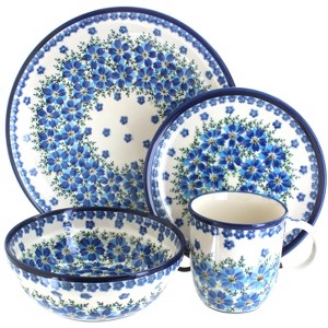 Blue Rose Polish Pottery Zaklady Dinnerware (16 PC) - 1 of 2