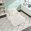 NicBex Corduroy Accent Chair with Ottoman Set,Upholstered Armchair with Cup Holder,Modular Single Sofa with Footrest for Bedroom,Living Room - 2 of 4
