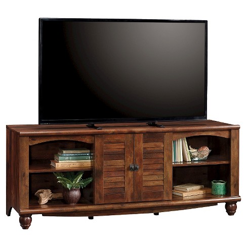 Harbor View with Louvered Doors TV Stand for TVs up to 60" Curado Cherry Red - Sauder - image 1 of 4