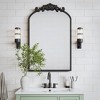 30 inch Light Green Bathroom Vanity with Sink and Iron Arched Mirror Cabinet, One Door with Shelf and Three Drawers - 4 of 4