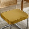 Set of 2 Olive-Green Mid Century Modern Dining Chairs Velvet Accent Chairs with Natural Cane Back and Stainless Chrome Base - 4 of 4