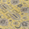 Yellow Gray And Charcoal Oriental Washable Indoor Outdoor Area Rug - 4 of 4