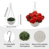 2 Set Artificial Outdoor Geraniums Flowers with White Basket,Hanging Flowers,12 Pcs Geraniums Flowers for Christmas,Front Porch,Garden,Patio Decor - 2 of 4