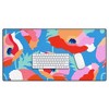 Dominique Vari Words Happy Poppies 1 Red and pink Desk Mat - 2 of 4