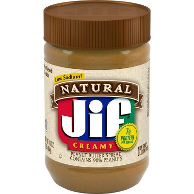 Jif Natural Creamy Peanut Butter Spread - 16oz