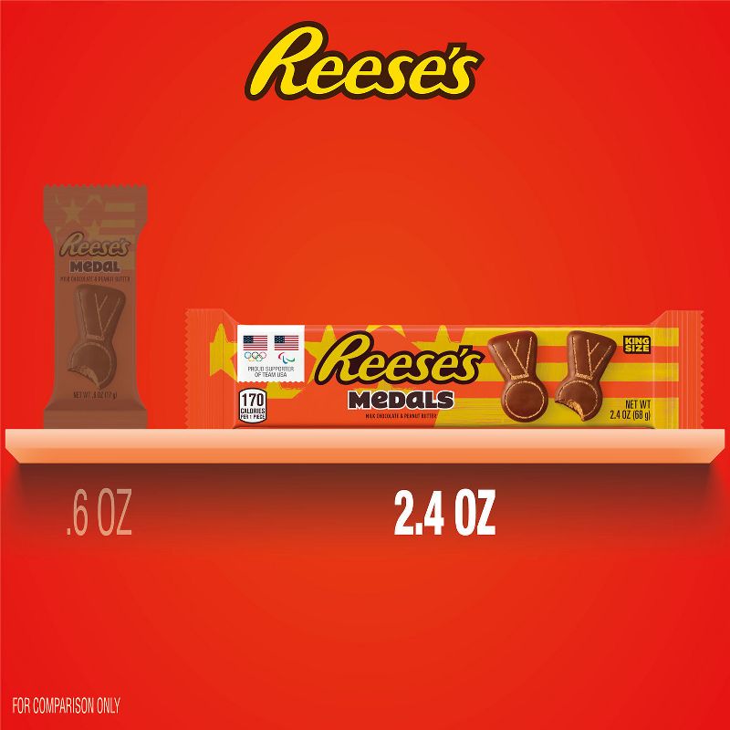 Reese&#39;s Milk Chocolate &#38; Peanut Butter Medals Bar King Size - 2.4oz, 3 of 4