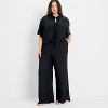 Women's High-Rise Wide Leg Embellished Eyelet Pull-On Pants - Future Collective - 3 of 3