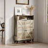 coucheta Shoe Cabinet, Shoe Storage Cabinet with 2 Flip Drawers, Shoe Organizer Cabinet, Shoe Storage Rack with Open Shelf, for Entryway, Hallway - 3 of 4
