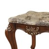 Acme Furniture Shalisa Accent Table Marble Top/Walnut - 3 of 4
