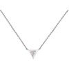 Clotth Triangular Opal Stainless Steel Pendant Necklace - Minimalist Adjustable Silver-Tone Chain for Women, Daily Office and Travel Wear - 2 of 4