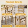 TopComfy Patio Seating Sets Solid Wood Dining Table And Chair Set 5 Pieces Dining Room Table And Chair Set For Dining Room, Beige, 48.23"*31.1"*7.48" - 3 of 4