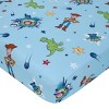 Disney Toy Story Power Up 2 Pack Super Soft Fitted Toddler Sheet and Pillowcase Set - Blue, Green - 2 of 4