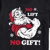 Men's - Instant Message - Santa No Lift No Gift Christmas Short Sleeve Graphic T-Shirt - 2 of 4