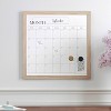 Martha Stewart Magnetic Monthly Calendar Dry Erase Board with Woodgrain Frame Natural Wood: Office Desk Organizer Set - 2 of 4