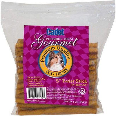 Cadet 5 Inch Rawhide Pork Twisty Sticks (1 lb pack)