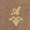 Linum Home Textiles 100% Turkish Cotton MONICA Gold Thread 2PC Embellished Washcloth Set - 3 of 4