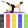 Letsfit Resistance Bands Resistance Exercise Bands for Home Fitness Stretching, Strength Training, Pilates Flex Bands and Home Workouts  - JSD01-5P - image 3 of 4