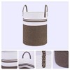 Unique Bargains Handcrafted Cotton Rope Widened Handles Storage Basket for Blankets, Clothes - 3 of 4