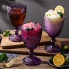Slickblue Geometric Diamond Highball Glasses - Set of 6, 10 oz, Clear, Blue, Amethyst - 4 of 4