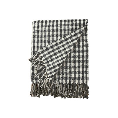 C&f Home Black/natural Gingham Check 50" X 60" Throw Blanket : Target