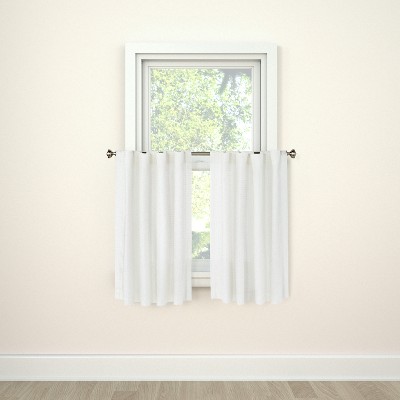 Photo 1 of 2pk 42&#34;x36&#34; Light Filtering Honeycomb Curtain Tiers White - Threshold&#8482;