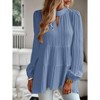 Clearlove 2025 Fall Womens Casual Tops Elegant Tie Neck Long Sleeve Dressy Blouses - 3 of 4