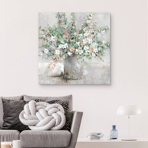 35" x 35" Farmhouse Retreat by Carol Robinson Unframed Wall Canvas - Masterpiece Art Gallery: Modern Botanical Art for Bedroom Decor - 1 of 4