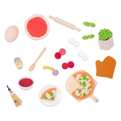 9 Pc Pizza Party Food Accessory Play Set for 18 Inch Dolls