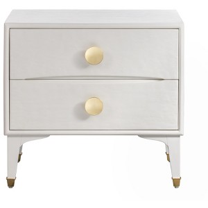 Divine 25" 2-Drawer Nightstand White 25"W x 18"D x 23"H - 1 of 4