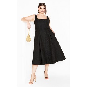 Women's Plus Size Estella Dress - black | CITY CHIC - 1 of 4