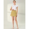 Allegra K Women's Mini Flap Pockets High Waist Cargo Short Denim Skirts - 3 of 4