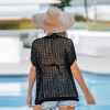 Women's Black Open Knit Short Sleeve Cover-Up Shirt - Cupshe - 4 of 4