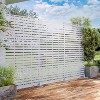 SpassWay 72"H x 47"W Outdoor Metal Garden Trellis Privacy Screen Lattice Panel Indoor Room Divider In White - 4 of 4