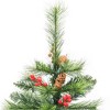 vidaXL Artificial Hinged Christmas Tree with Cones and Berries 59.1" - 4 of 4