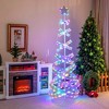 Costway 7 FT Outdoor Spiral Christmas Tree Pre-lit Christmas Tree with 341 LED Lights - 2 of 4