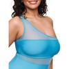 Adore Me Women's Kimora One Piece Swimwear 1X / Aquarius Blue. - 2 of 4