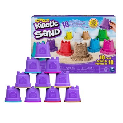 Kinetic Sand Castle Containers 10-Pack Multicolor Sensory Toy